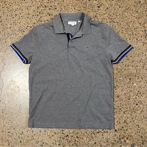 Lacoste Polo (Men’s Large) Gray, Blue, Black, White (Like New)